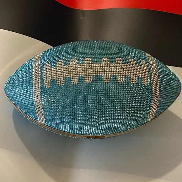 Cute blue crystal bling purse or clutch bag - Picture 2 of 5